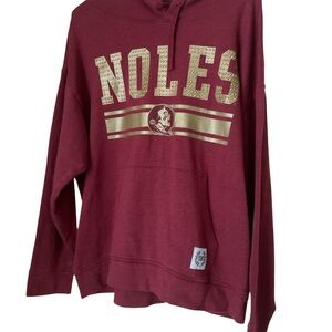 Noles Maroon Hoodie with Gold Logo Sz S